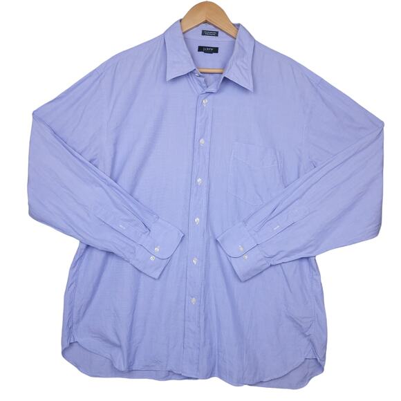 J Crew Men's Long Sleeve Button-Up Shirt Size XL 17-17.5 Periwinkle Blue - Picture 2 of 16